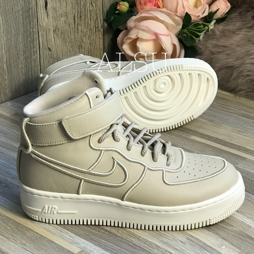 NWT Nike AF1 Upstep HI SI Oatmeal W AUTHENTIC - Picture 6 of 8